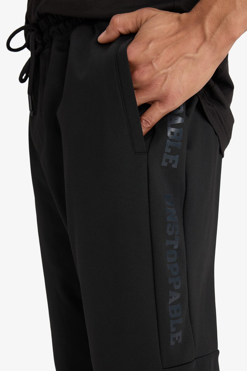 DeFacto Black Man DeFactoFit Standard Fit Standard Leg Scuba Fabric Joggers Casual - Image 5